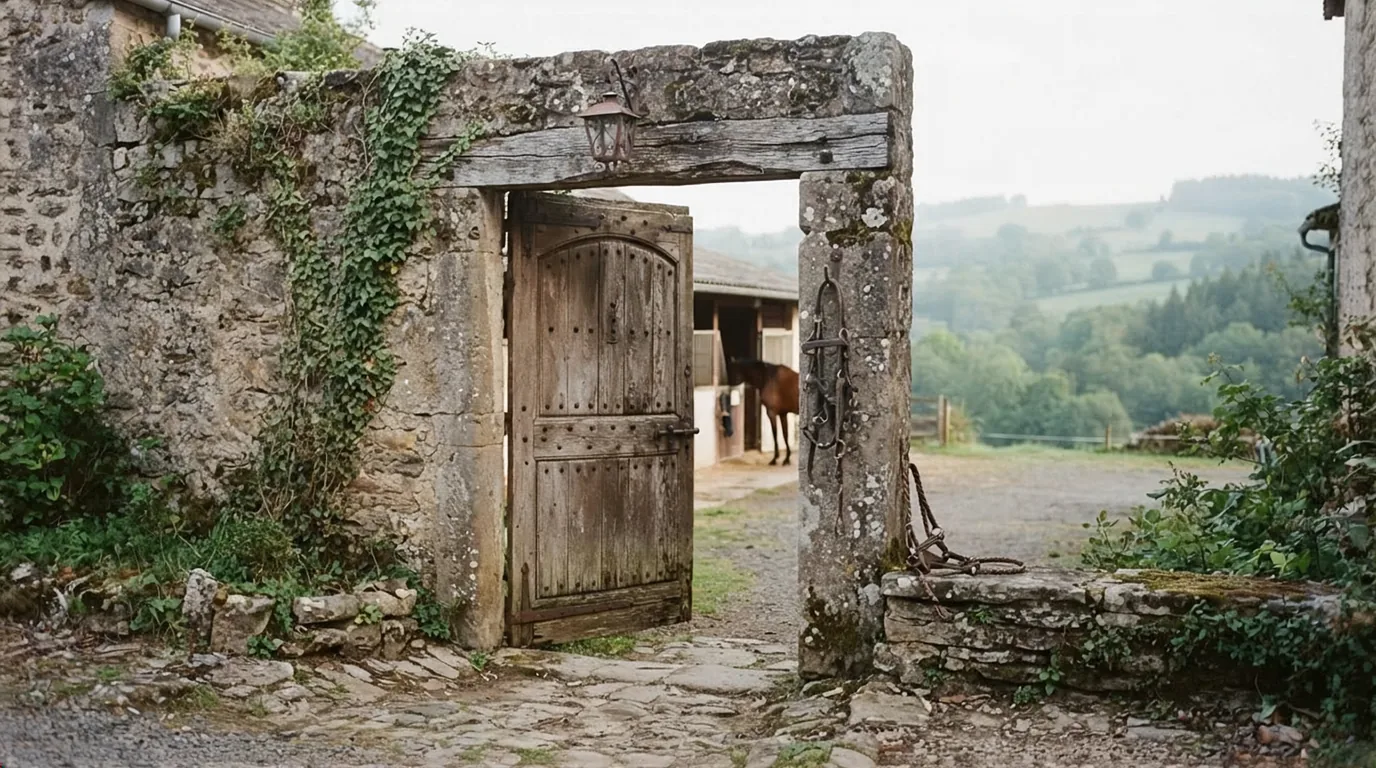 Entrée du Ecurie des Mazières, centre équestre à Eyraud-Crempse-Maurens